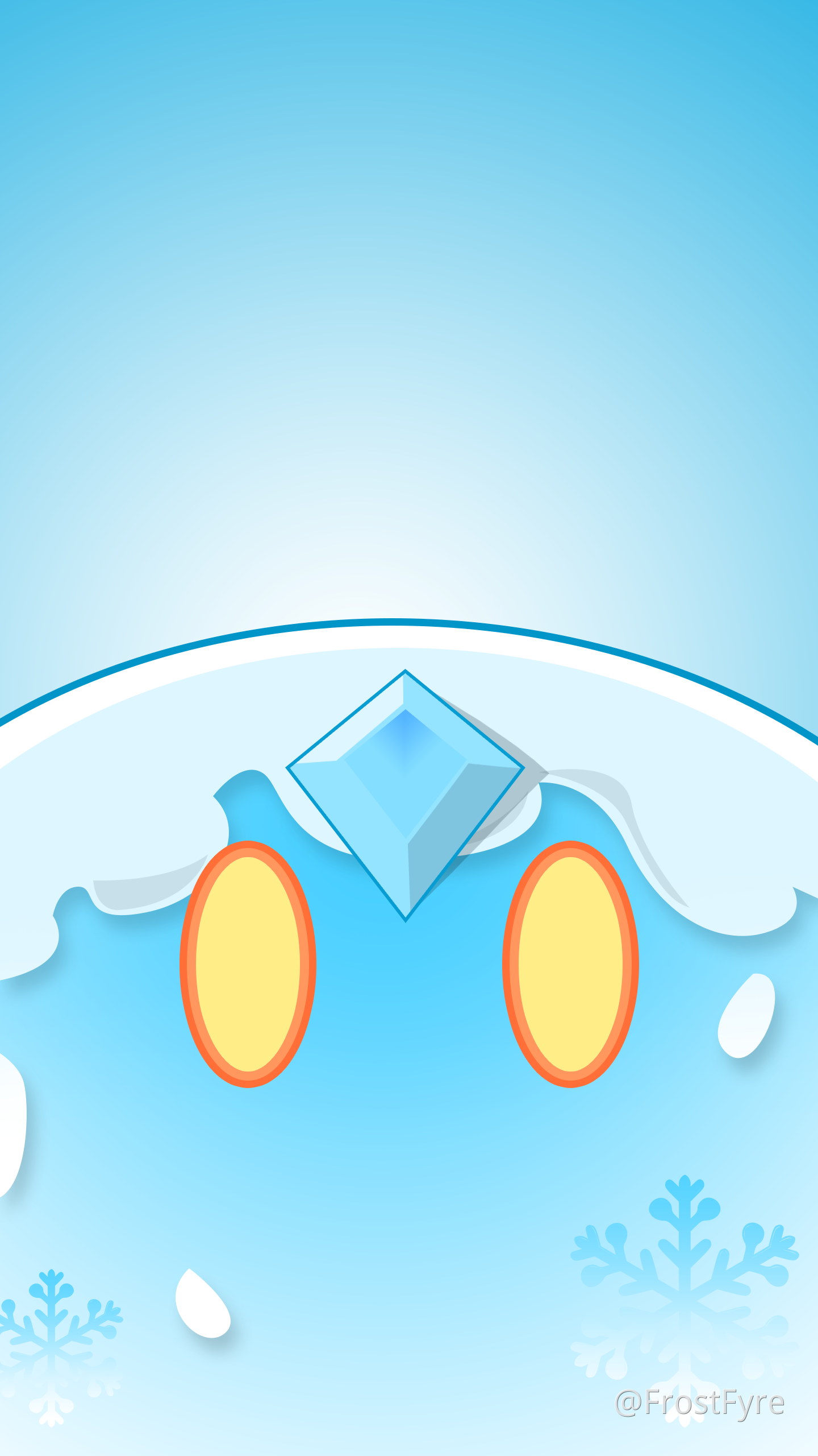 Cryo Slime Phone Wallpaper Genshin