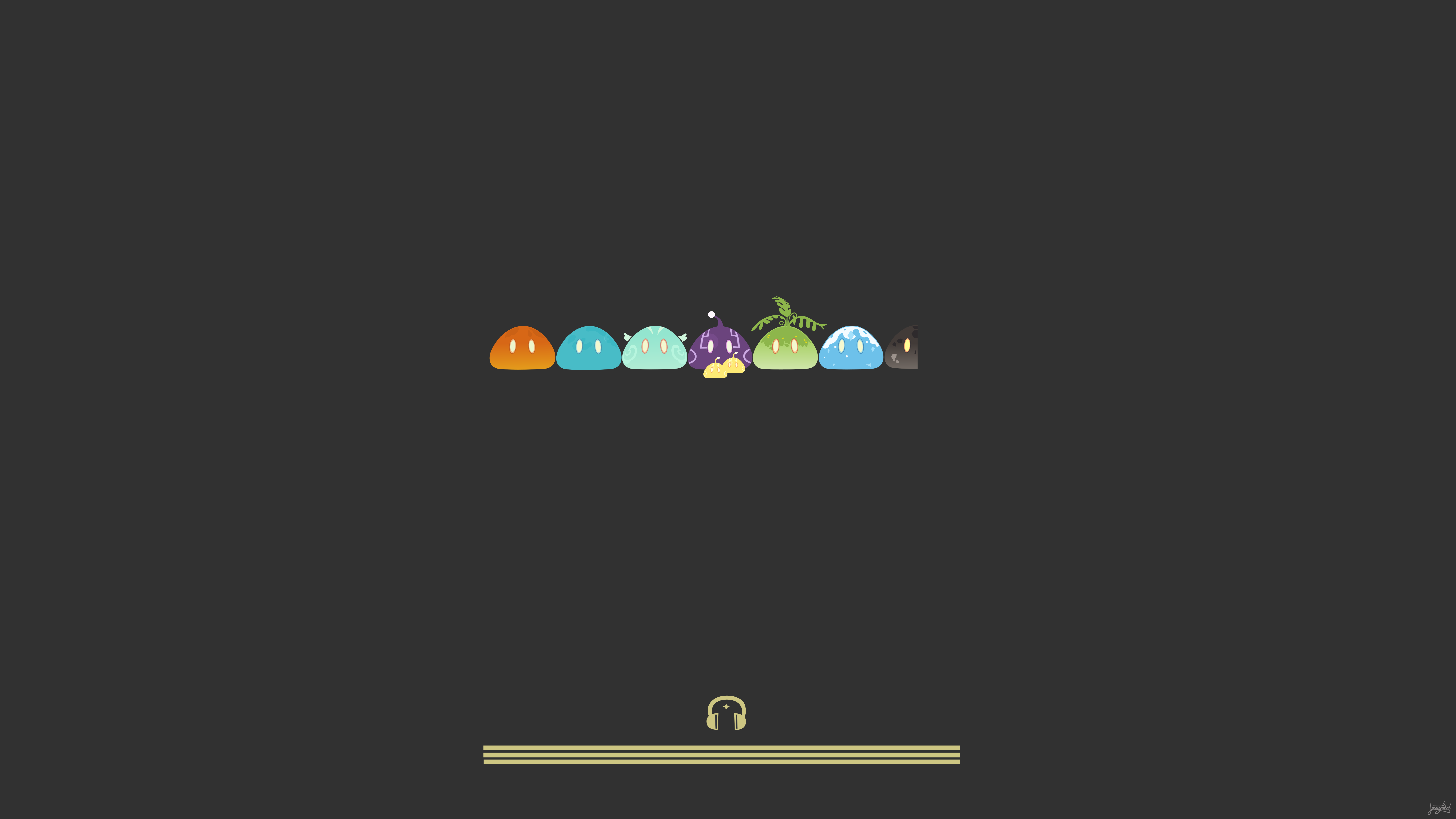 Genshin loading screen but with slimes
