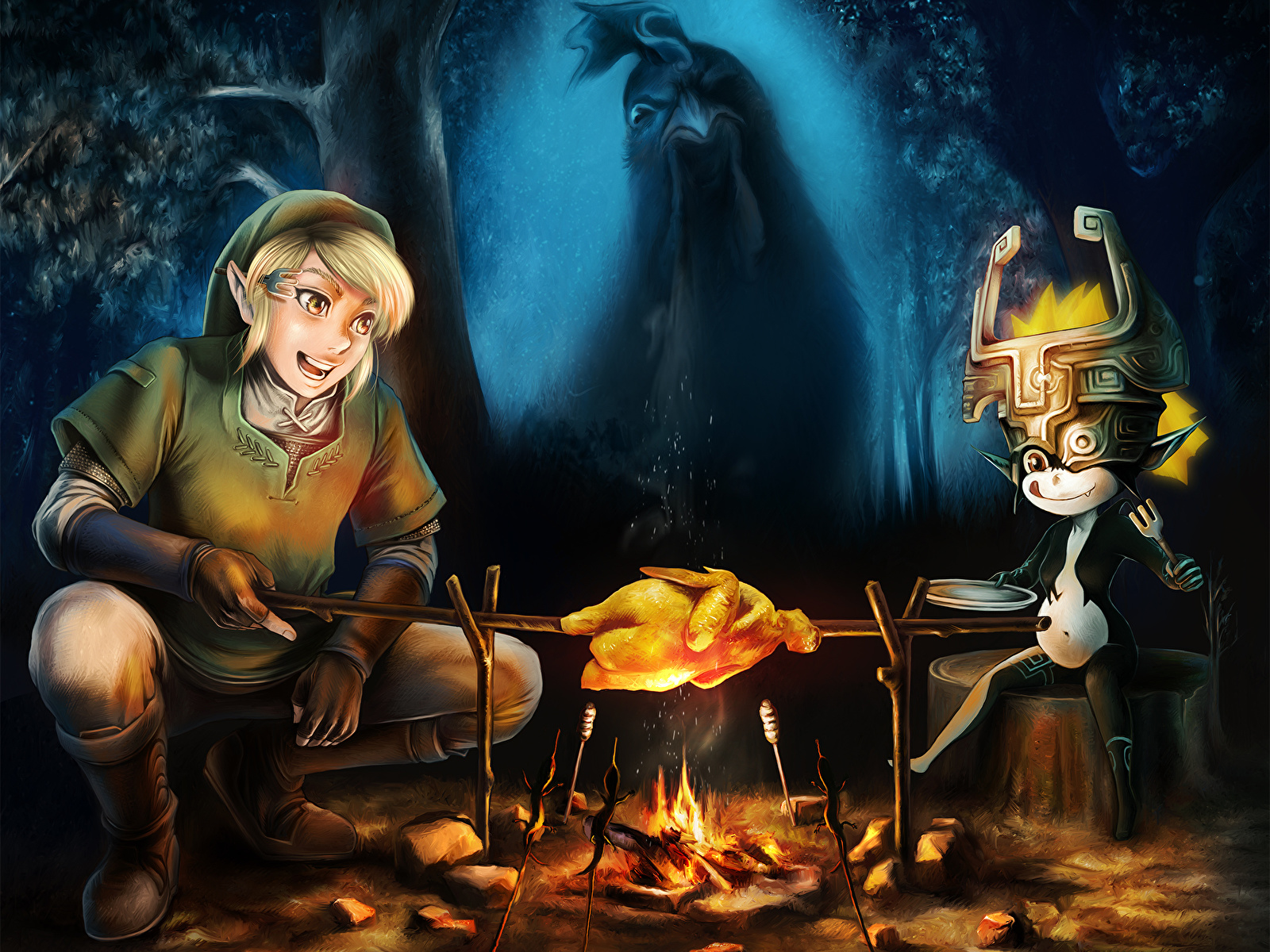 Zelda Link, Midna 2 young 1600x1200