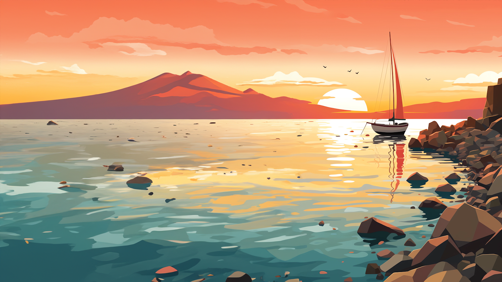 4K WALLPAPER PC SUNSET