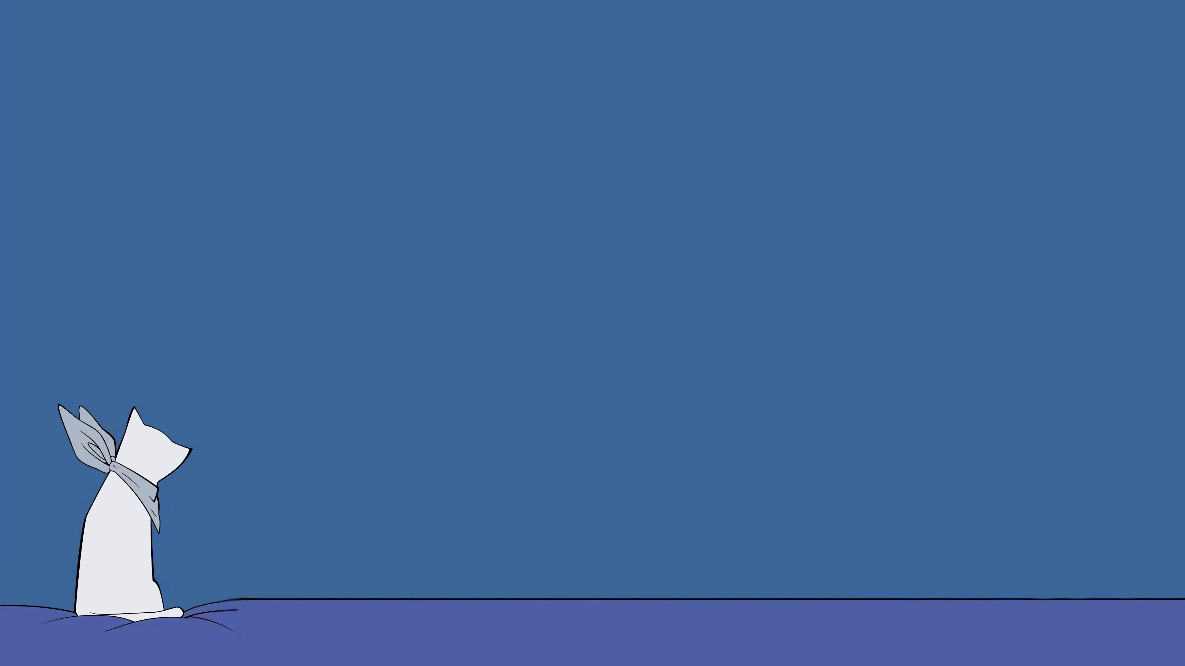 Wallpaper minimalism, Cat, digital art