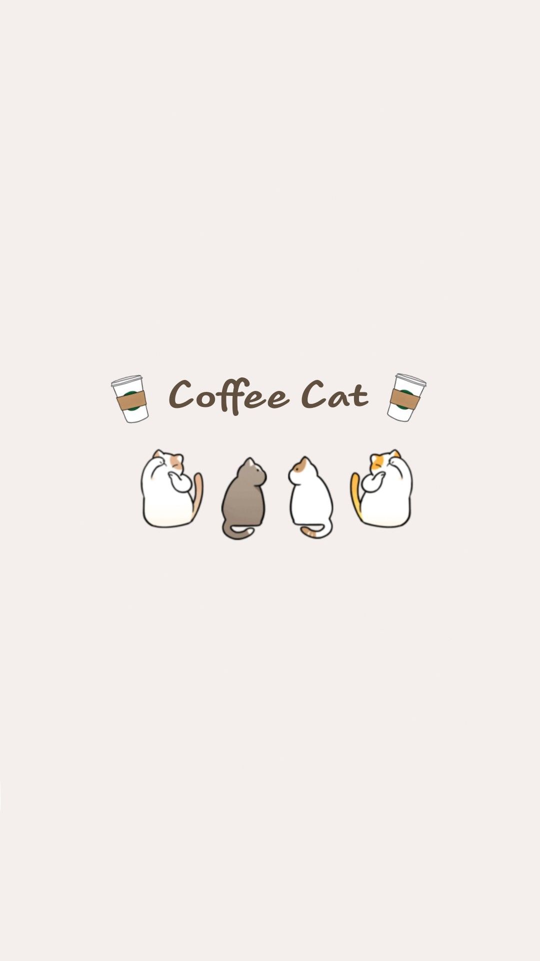 coffee cat wallpaper & minimalist cat