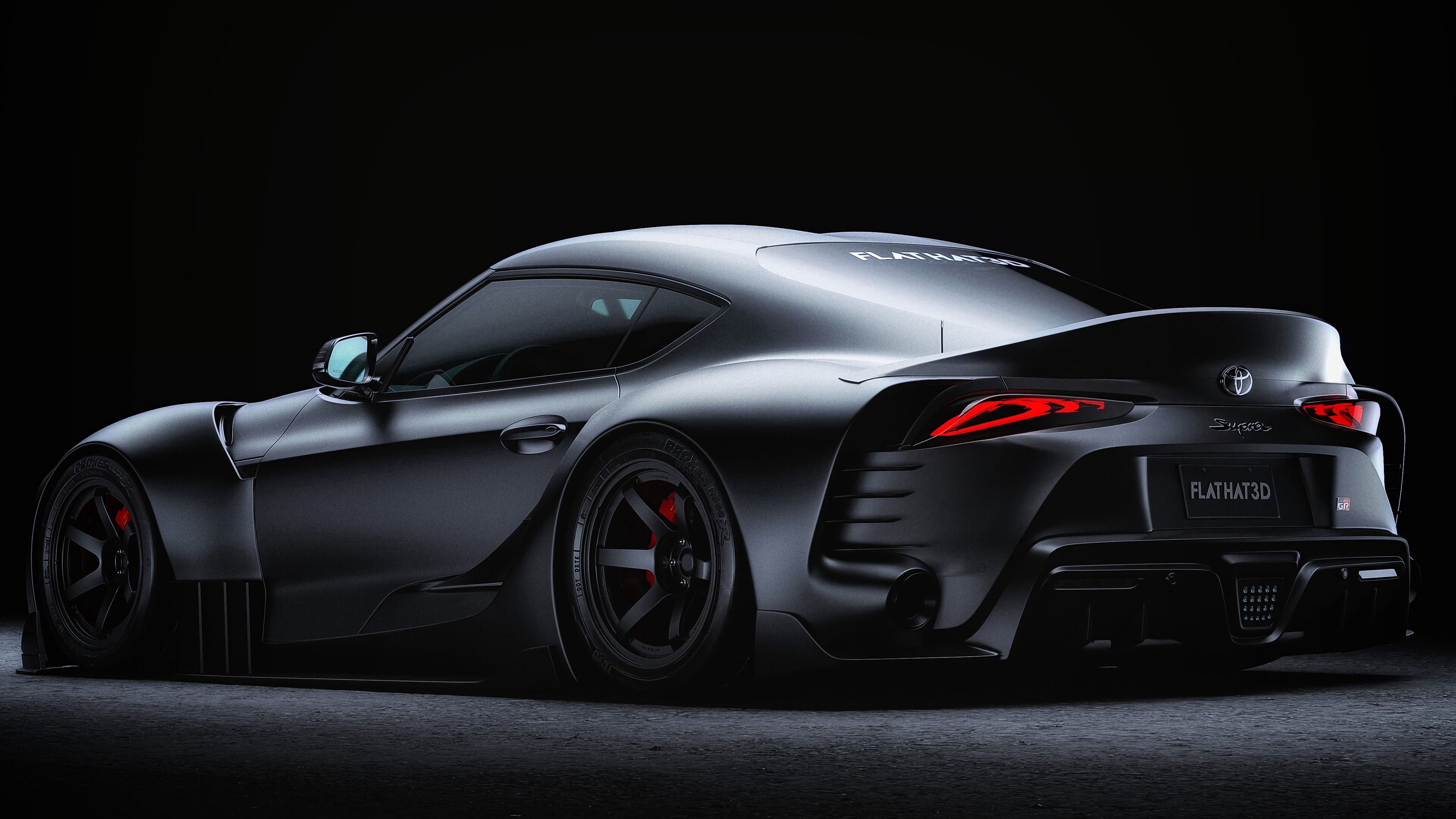 Sleek Black Toyota GR Supra in 4K