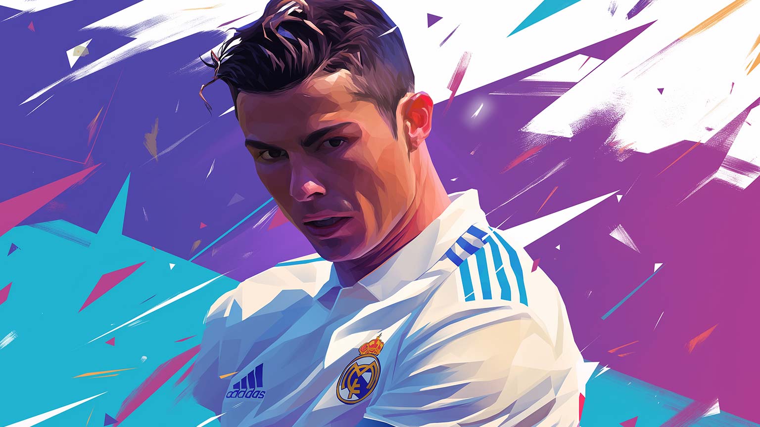 Ronaldo in Real Madrid Desktop Wallpaper Wallpaper 4K