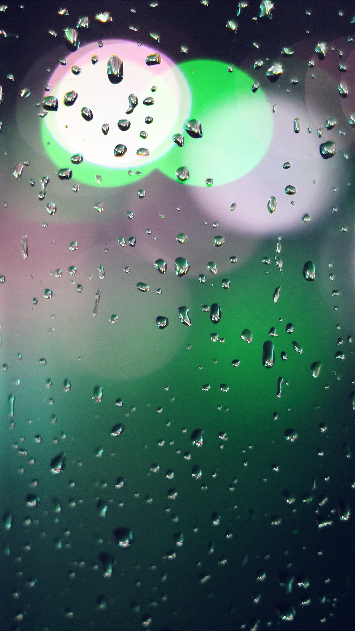 Bokeh Rain Night Window Pattern