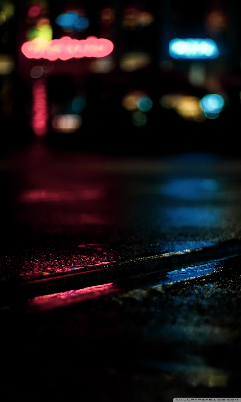 Rainy Night Ultra HD Desktop Background