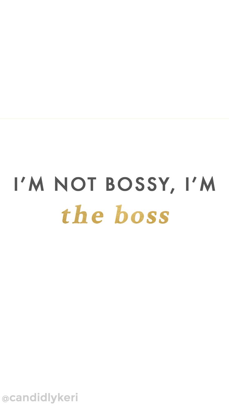 bossy Im the boss gold foil wallpaper
