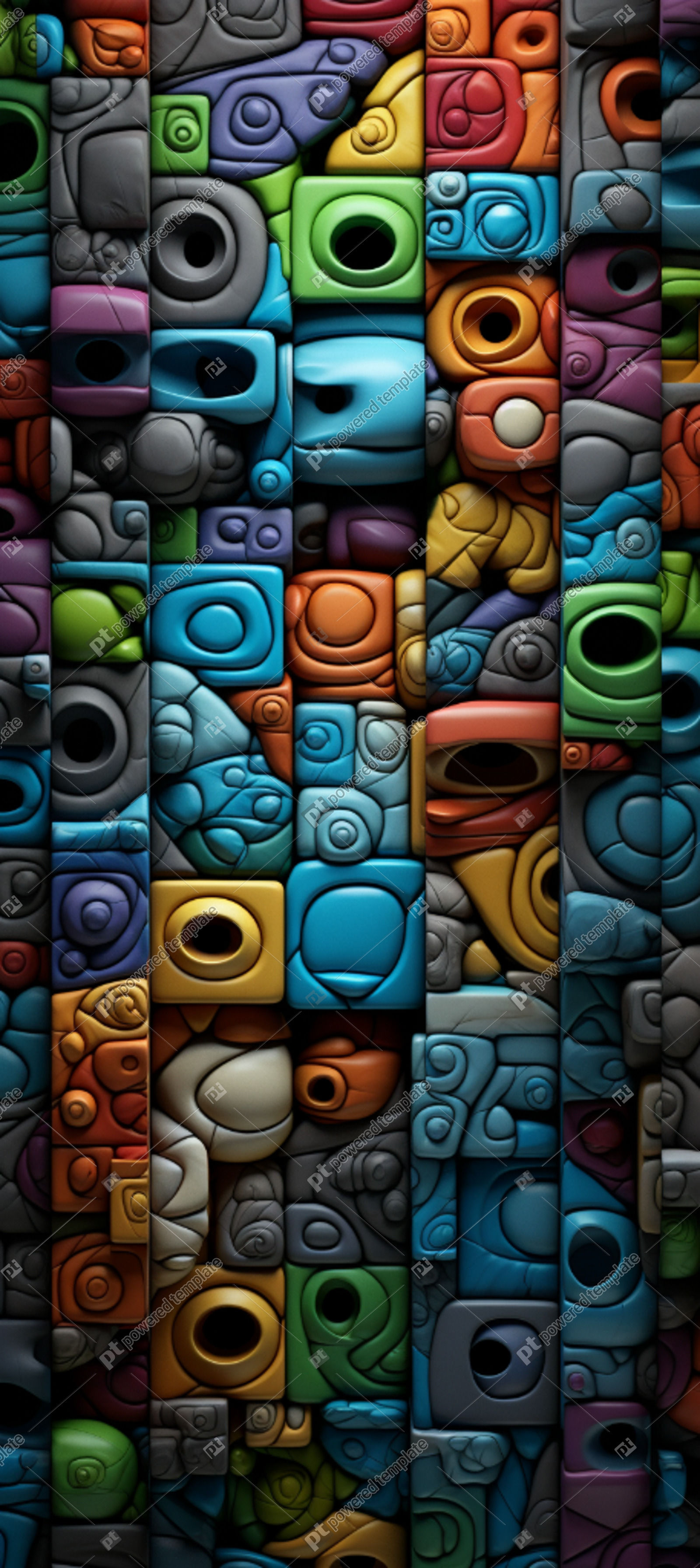 Multicolored Stone Colored Wall IPhone