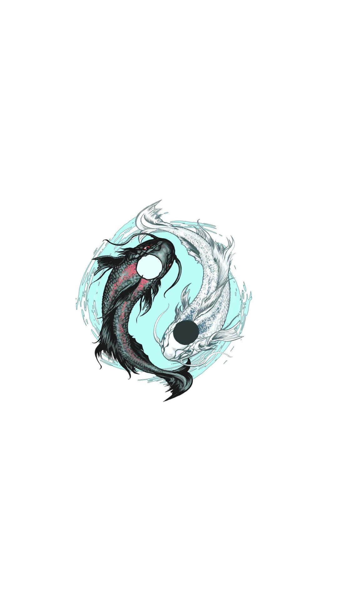 Yin Yang Fish Wallpaper