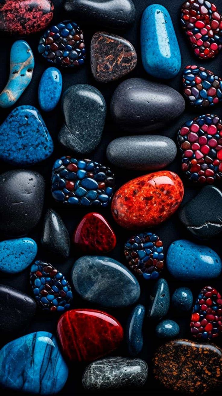 Colorful Pebble Stones iPhone Wallpaper