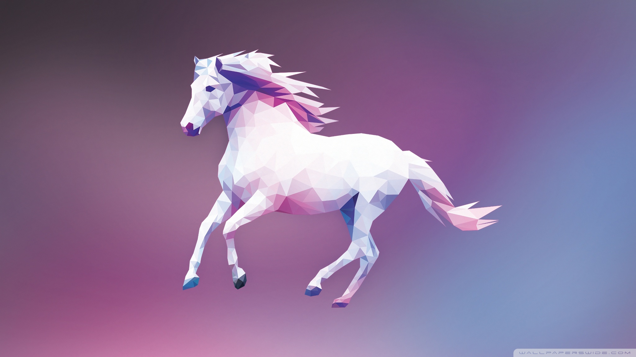 Horse Polygon Design Ultra HD Desktop