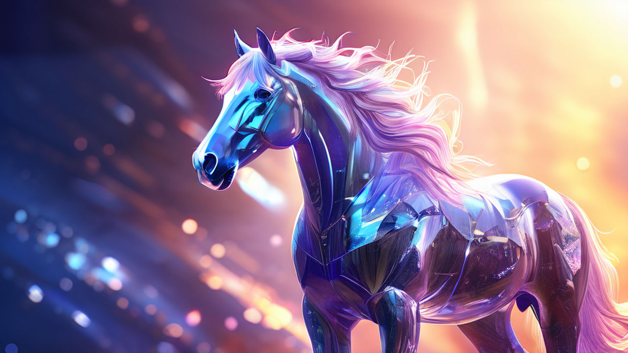 Iridescent luminescent turquoise