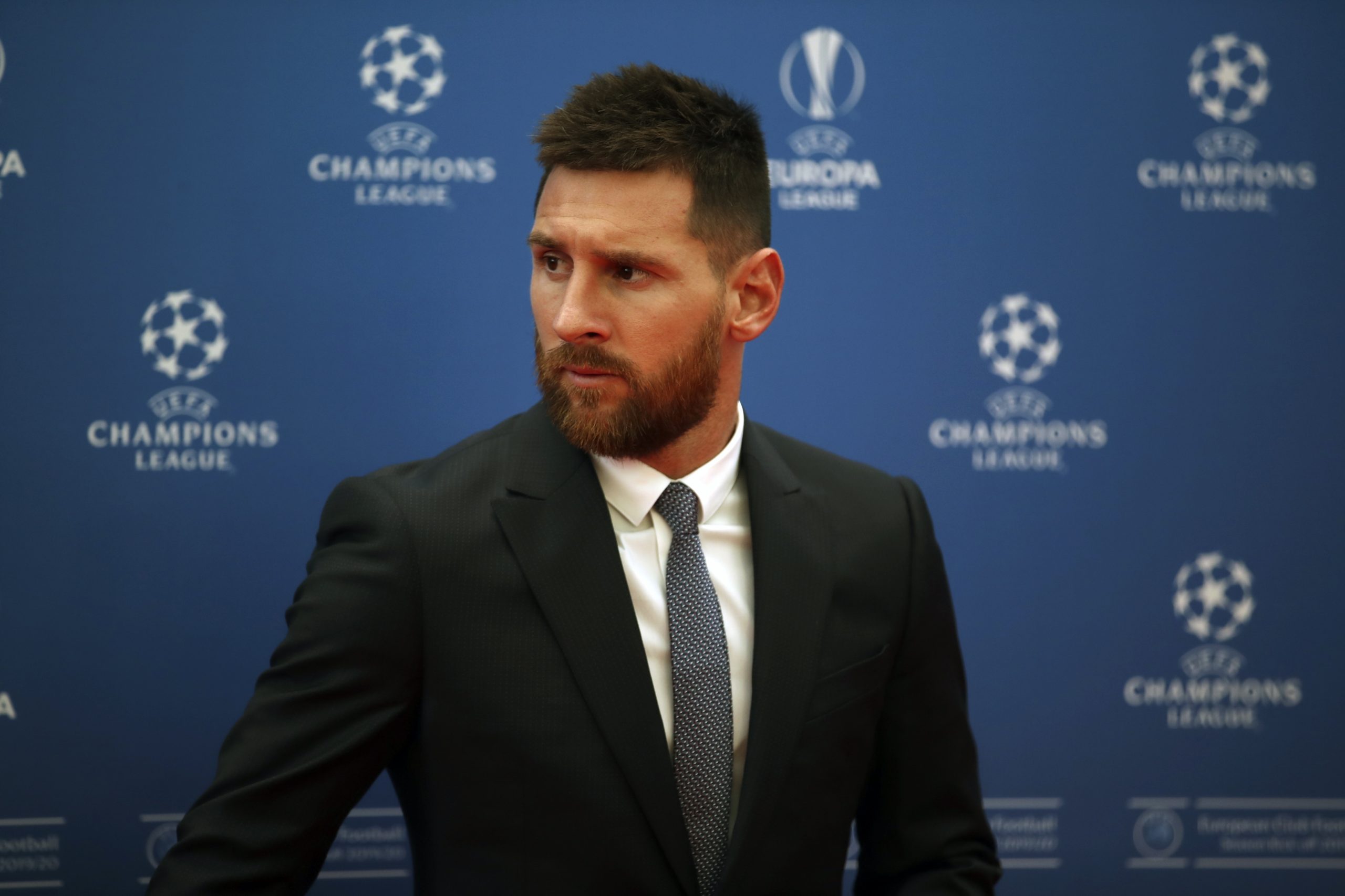 Messi in a suit Wallpaper 2k HD