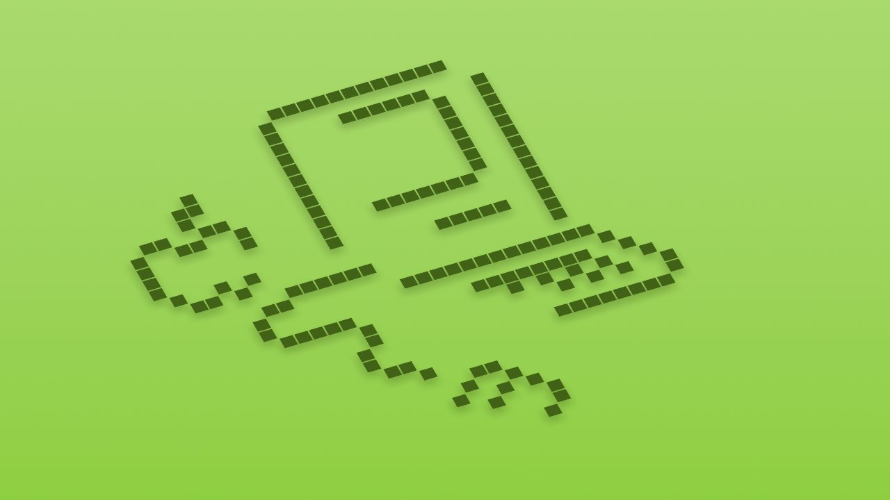 wallpaper showing original Mac icons