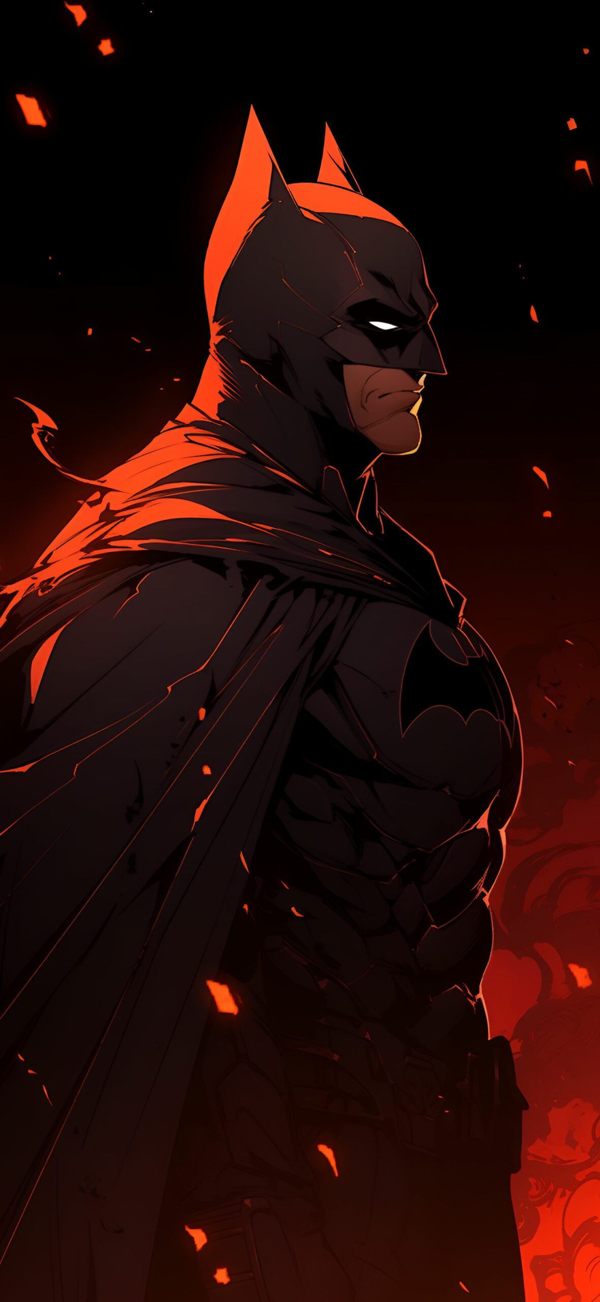 DC Comics Batman Black & Red Wallpaper