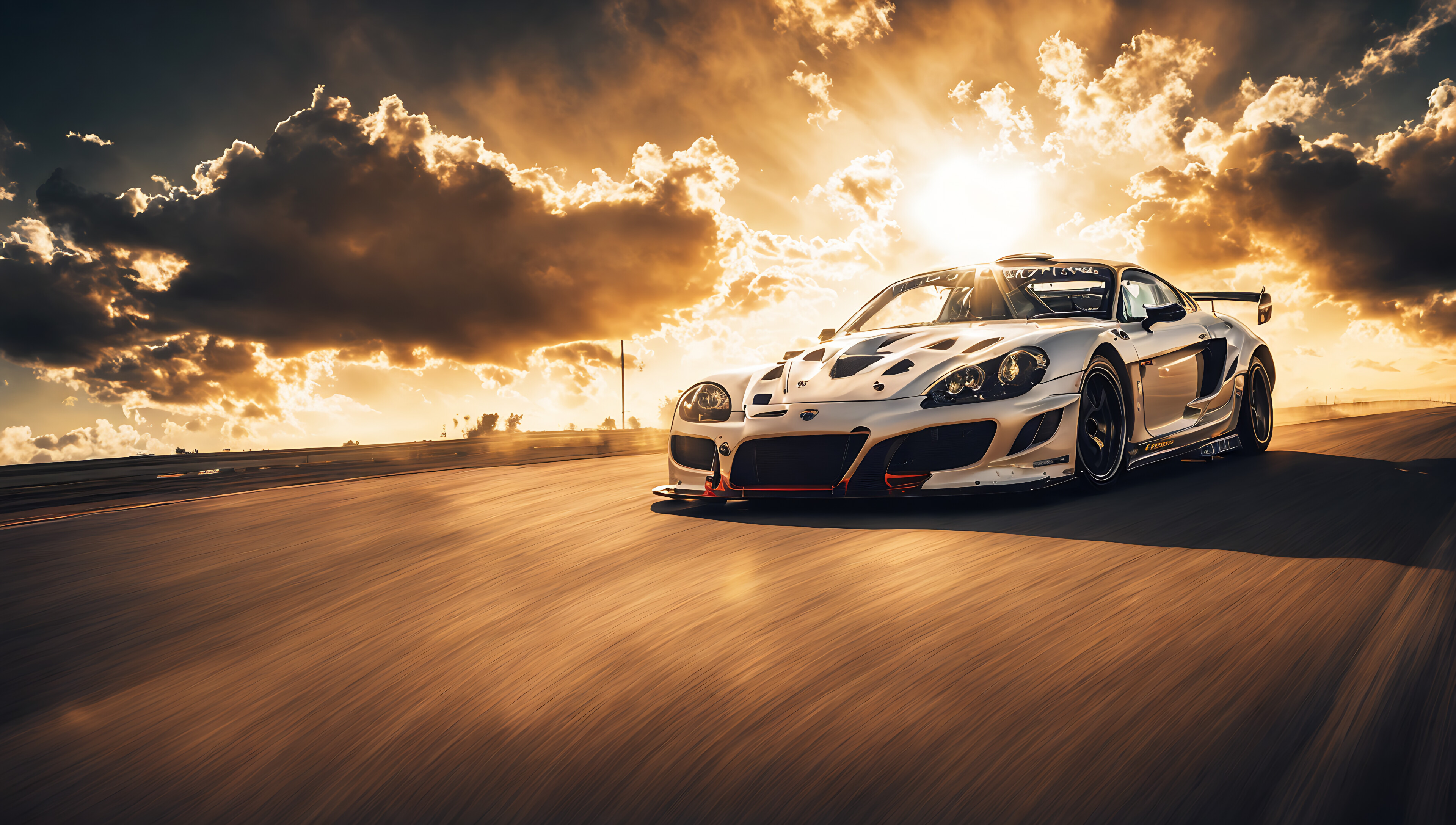 4K Wallpaper: Sports cars on track, r
