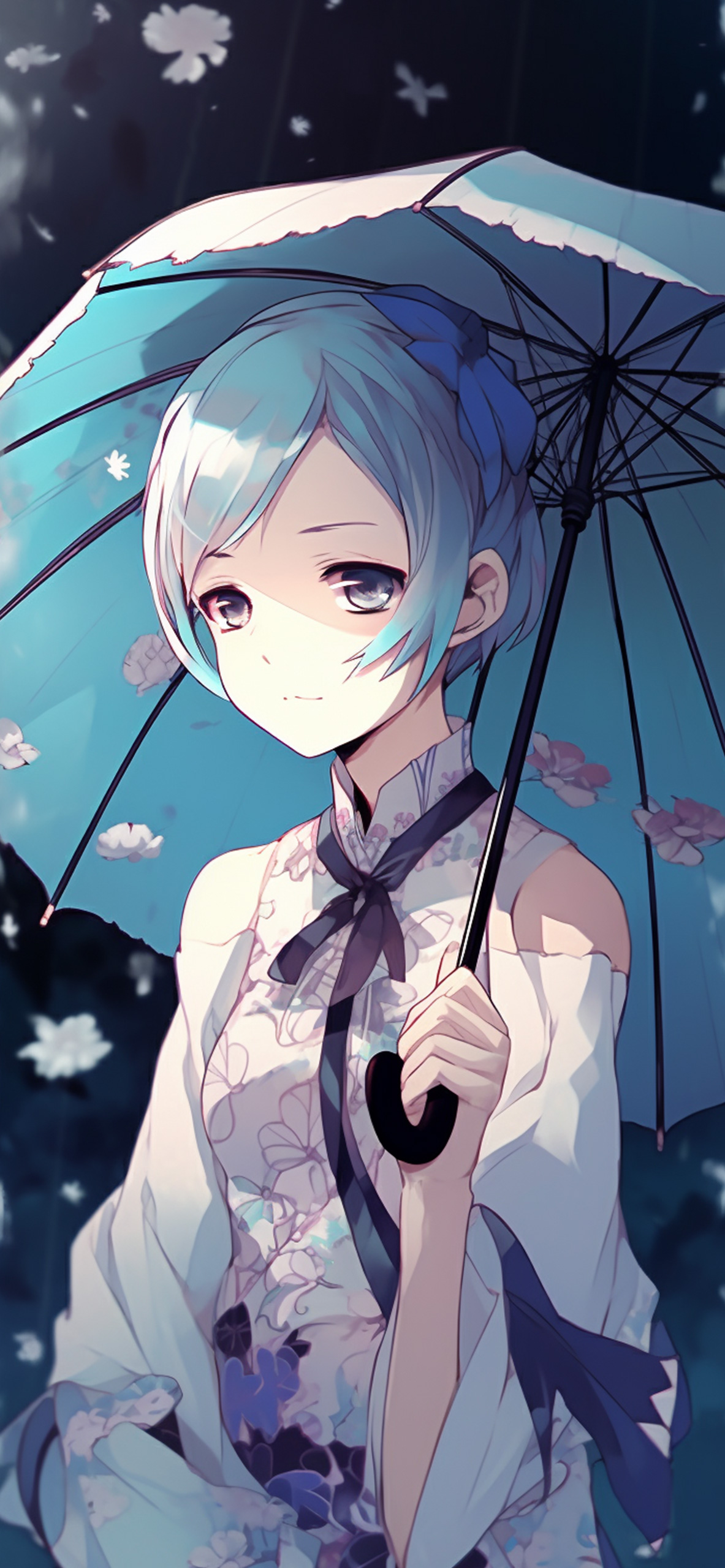 Anime Girl with Umbrella Wallpaper