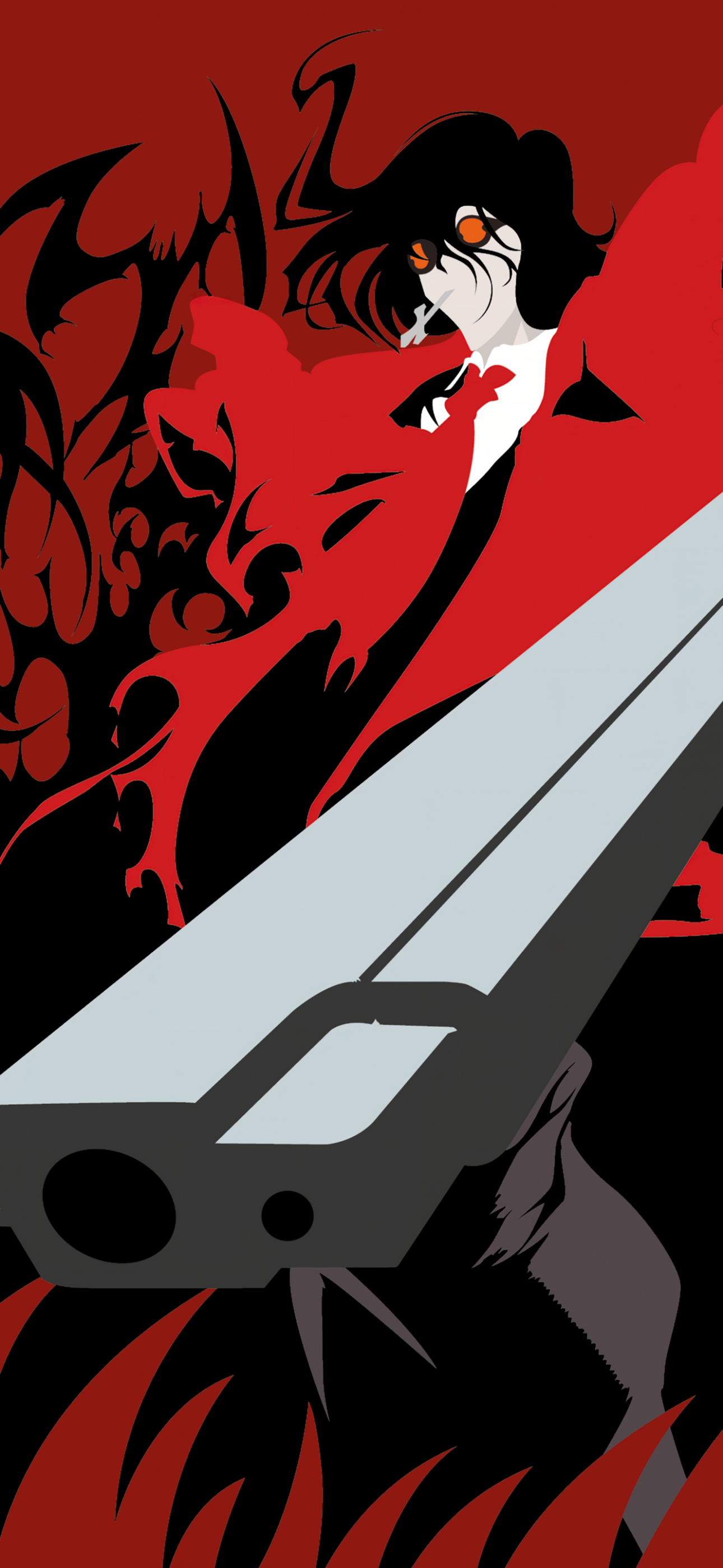 Hellsing Wallpaper 4K, Alucard, Minimalist