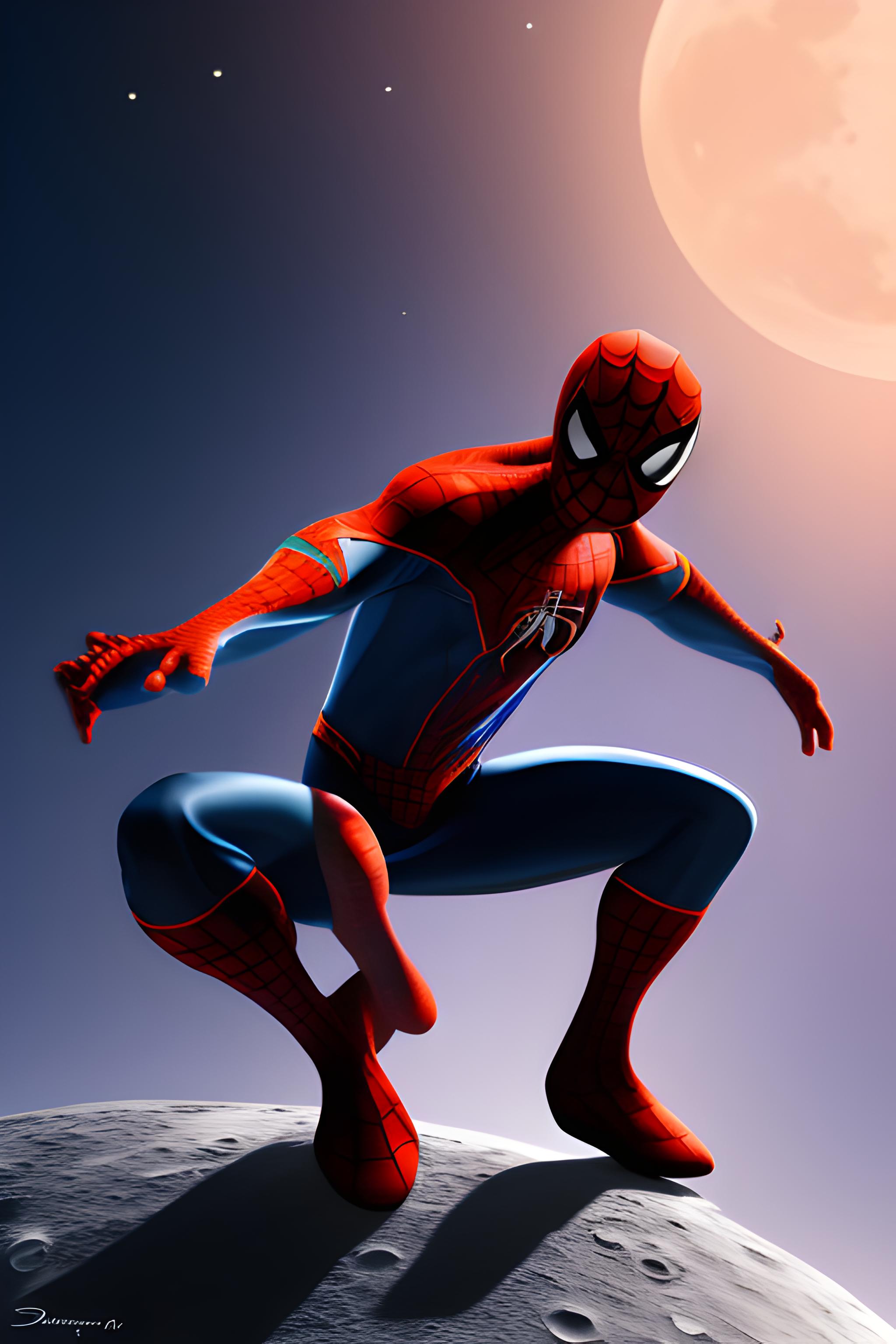 SPIDERMAN ON MOON