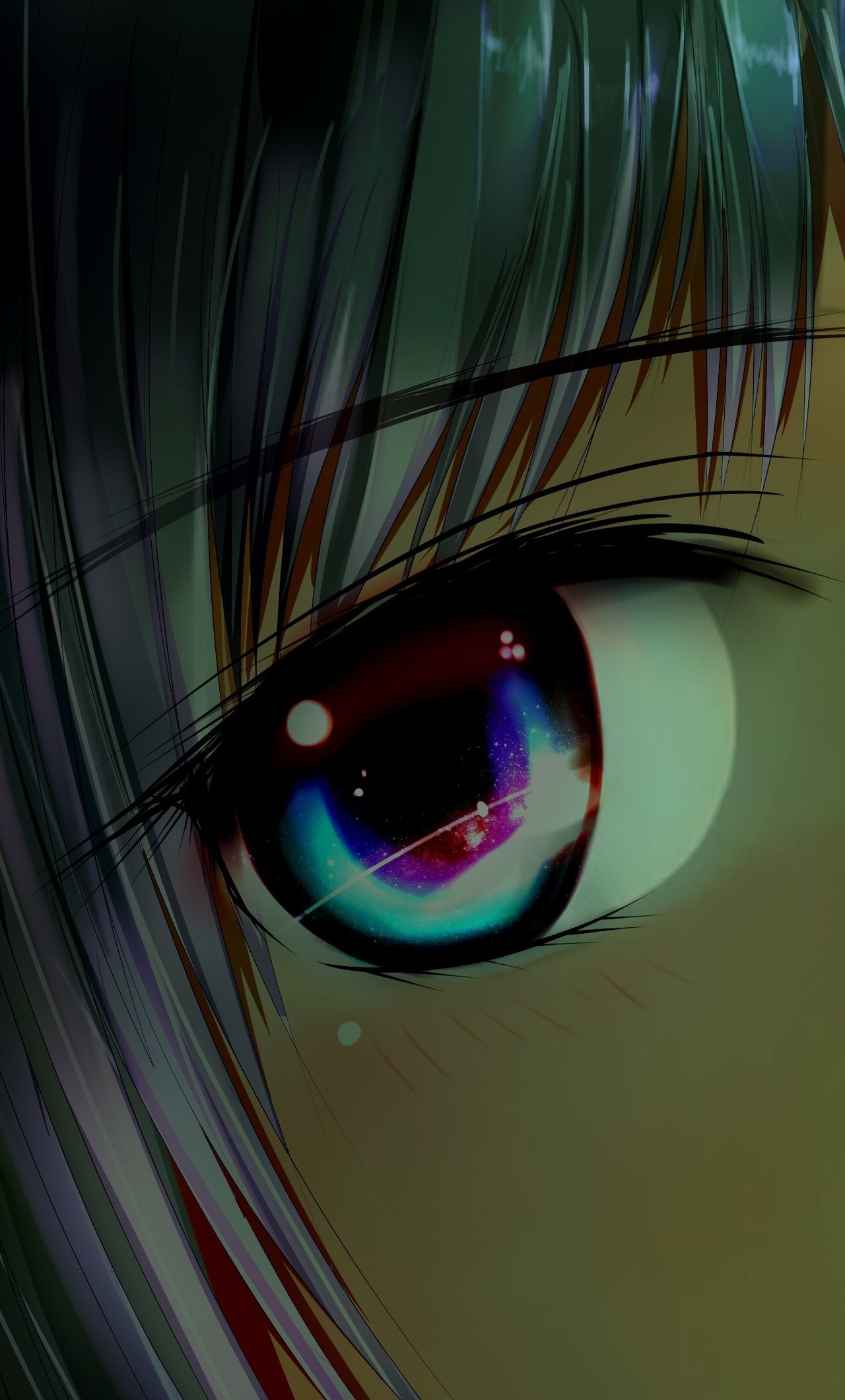 Anime Girl Big Galaxy Eyes