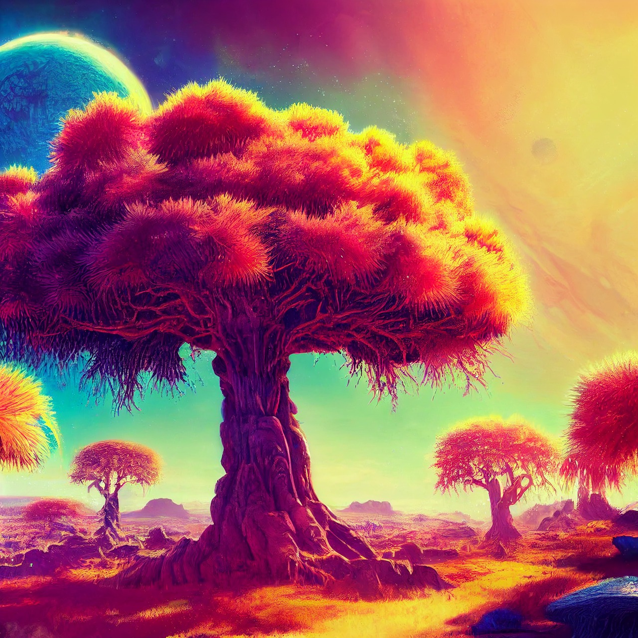 Download Fantasy, Colorful Tree