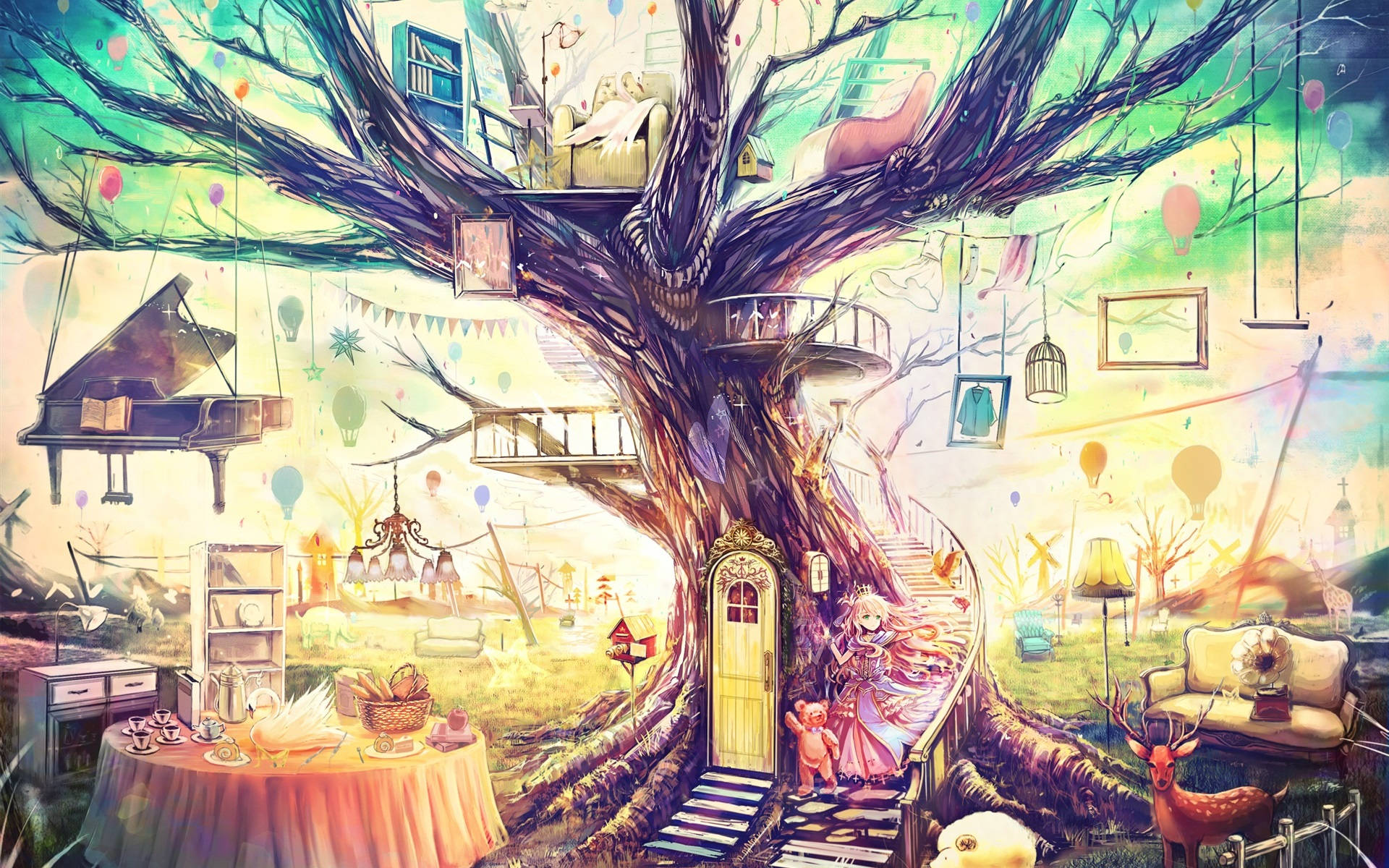 Download free Fantasy Tree Anime Art