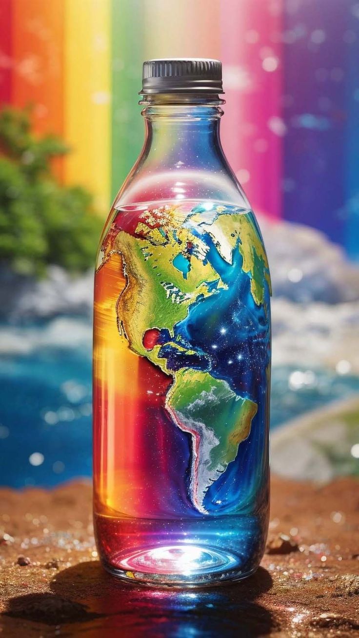 Earth Globe in Glass iPhone Wallpaper