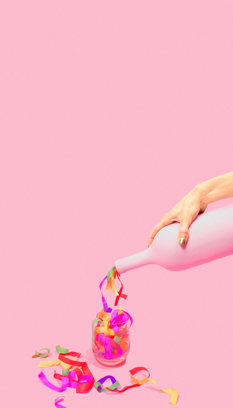 Aesthetic drink & plant graphic