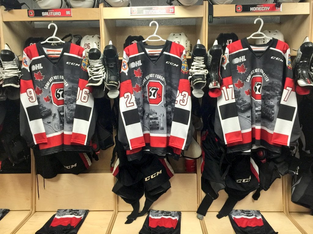 Ottawa 67s (OHL) to wear commemorative