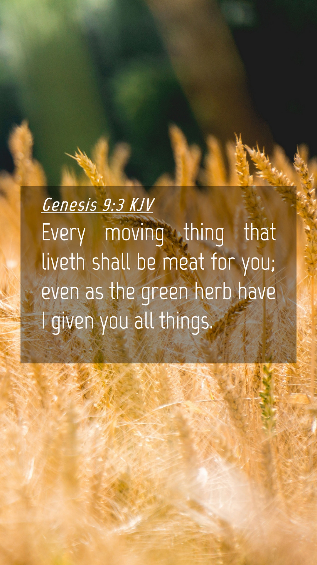 Genesis 9:3 KJV Mobile Phone Wallpaper