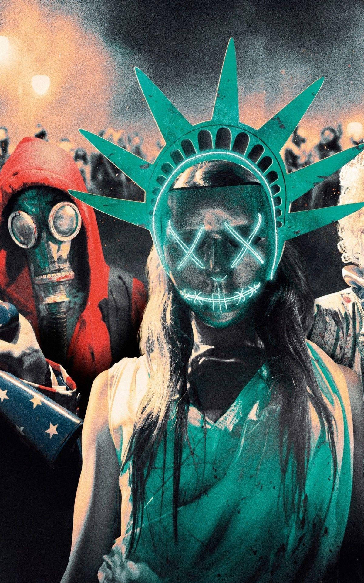 Lady Liberty In The Purge Wallpaper