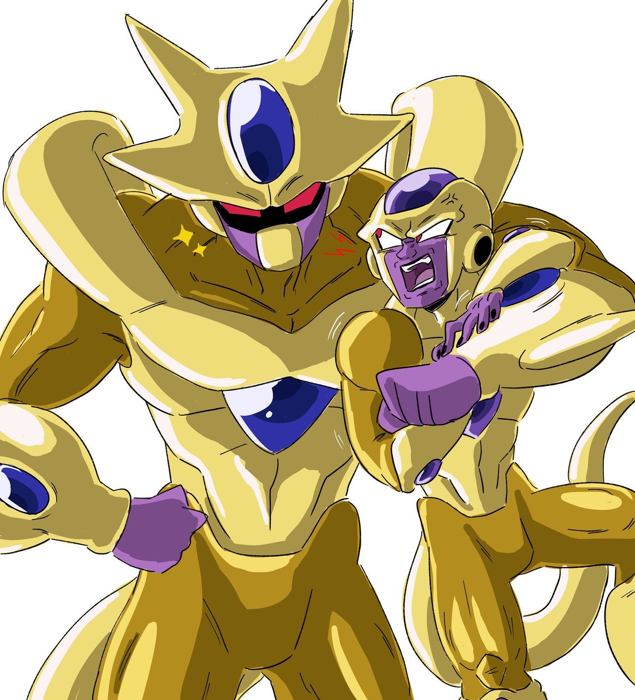 Golden Frieza and Golden Cooler. Anime