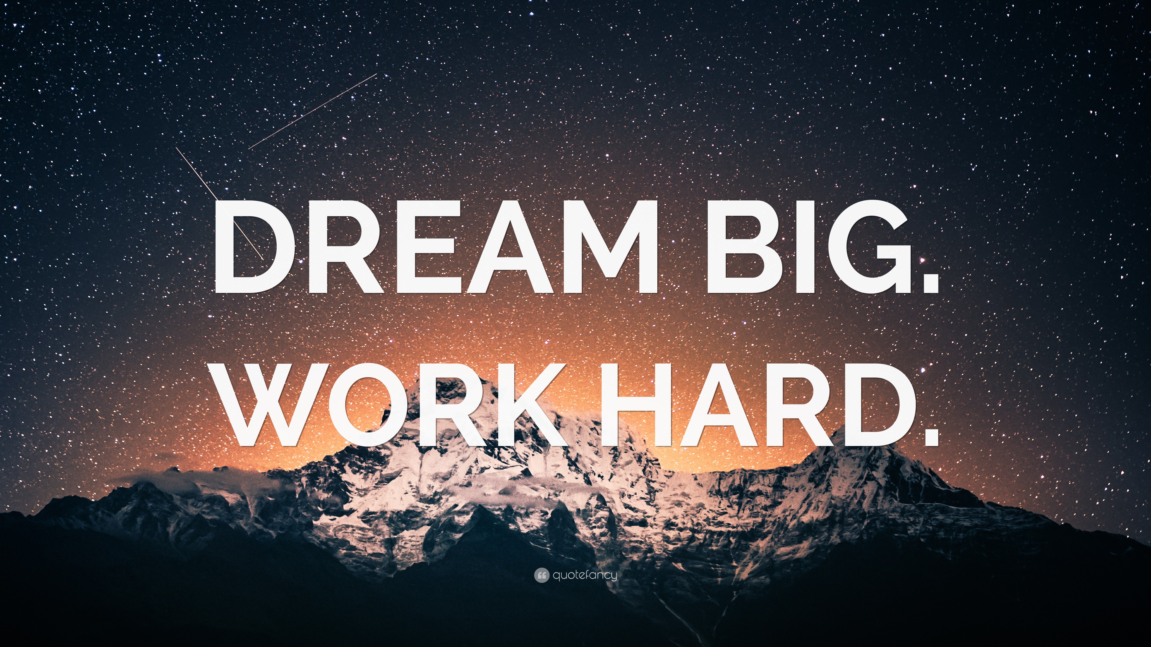 DREAM BIG. WORK HARD.” Wallpaper