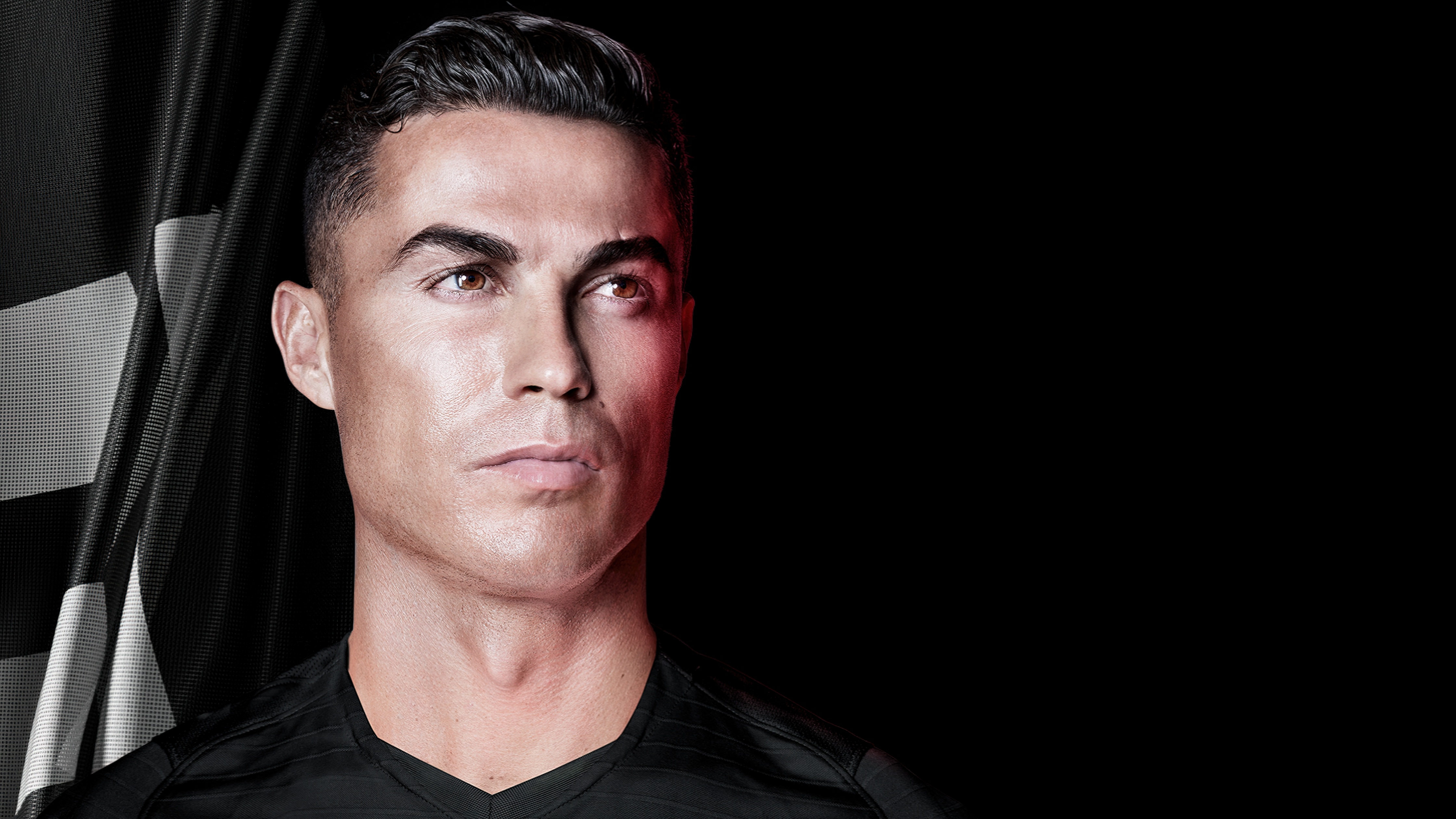Cristiano Ronaldo Wallpaper 4K, Black