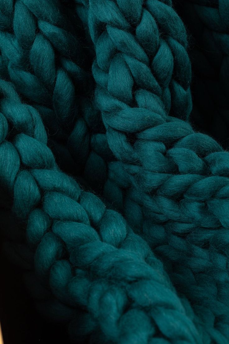 Chunky Knit Blanket Merino Wool Blanket