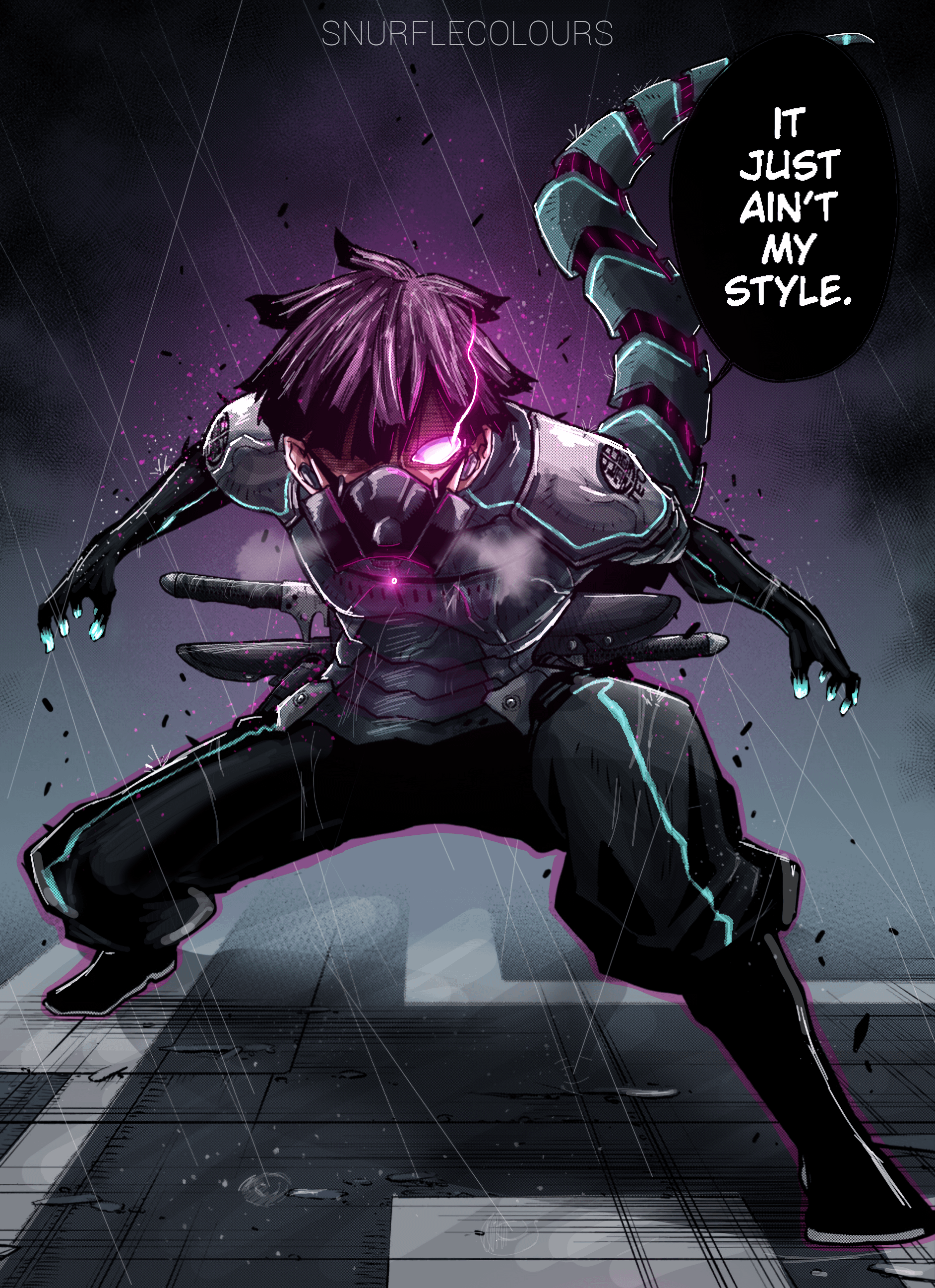 OC Hoshina and No.10, manga colouring