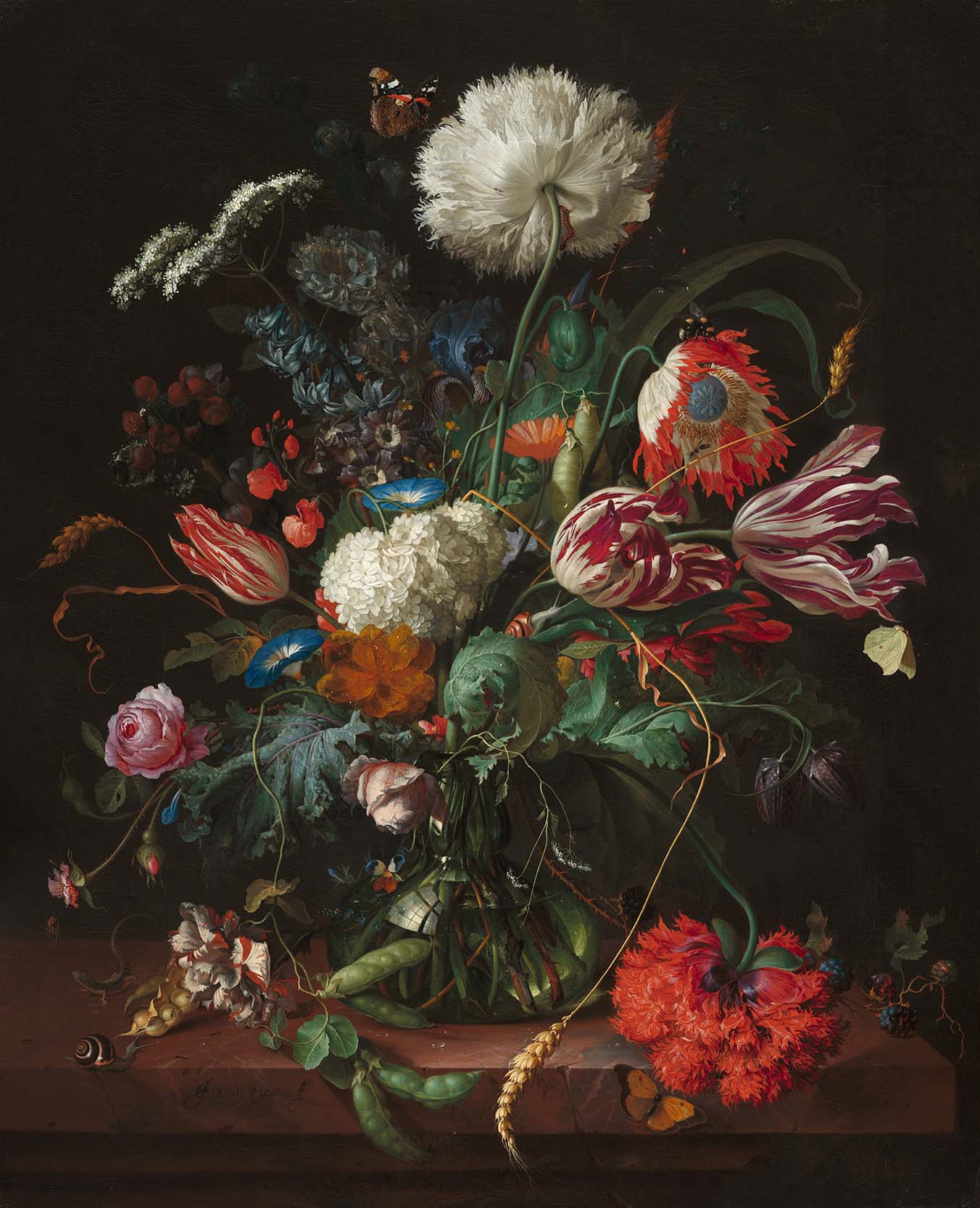 Vase of Flowers de Heem Wall Mural