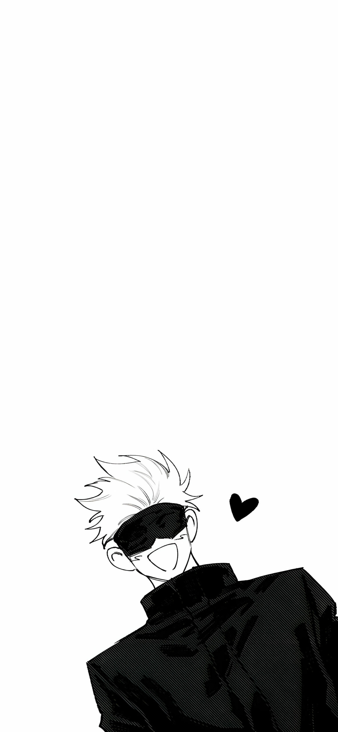 Jujutsu Kaisen Adorable Satoru Gojo White Wallpaper