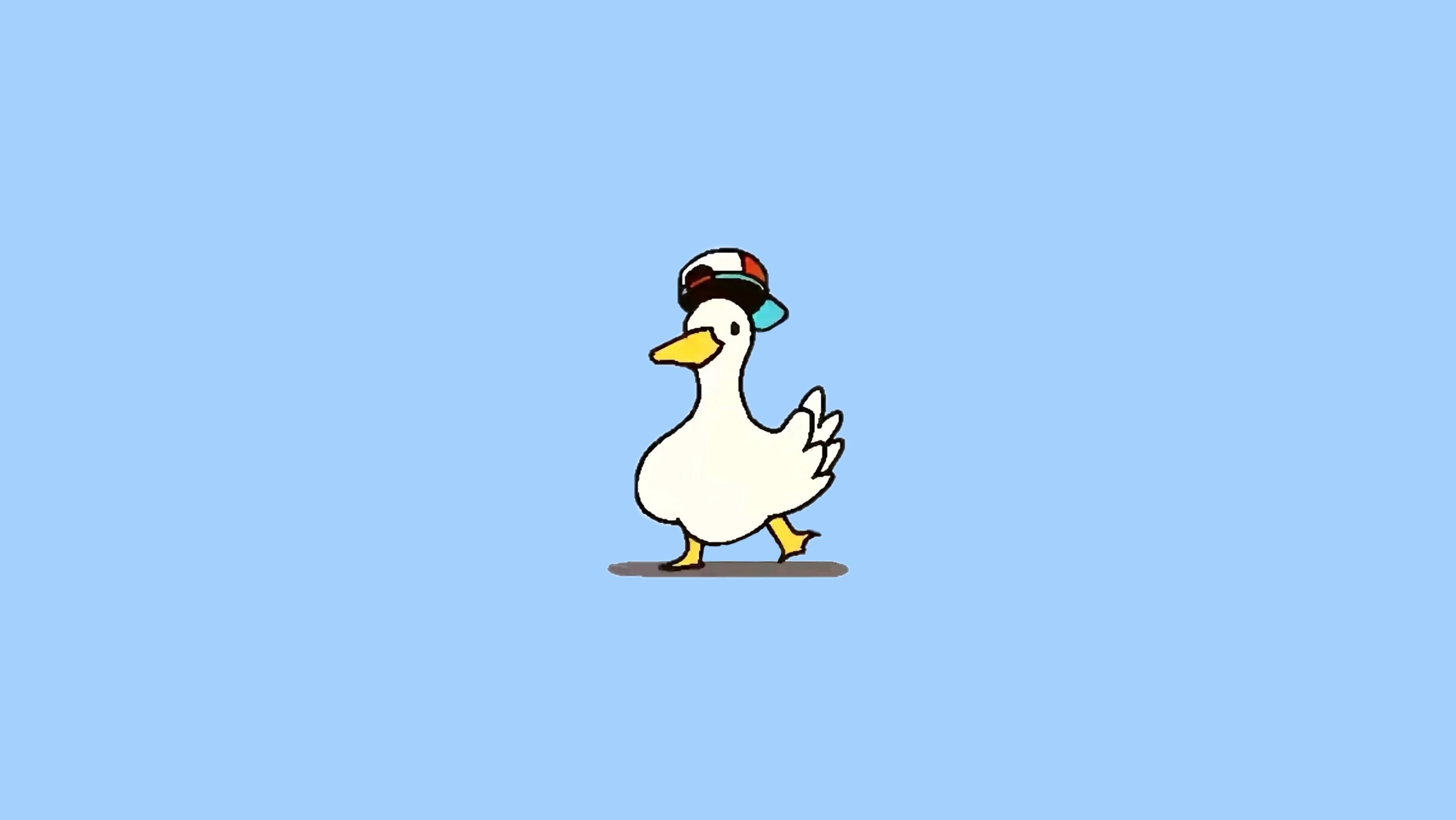 Happy dancing duck desktop wallpaper