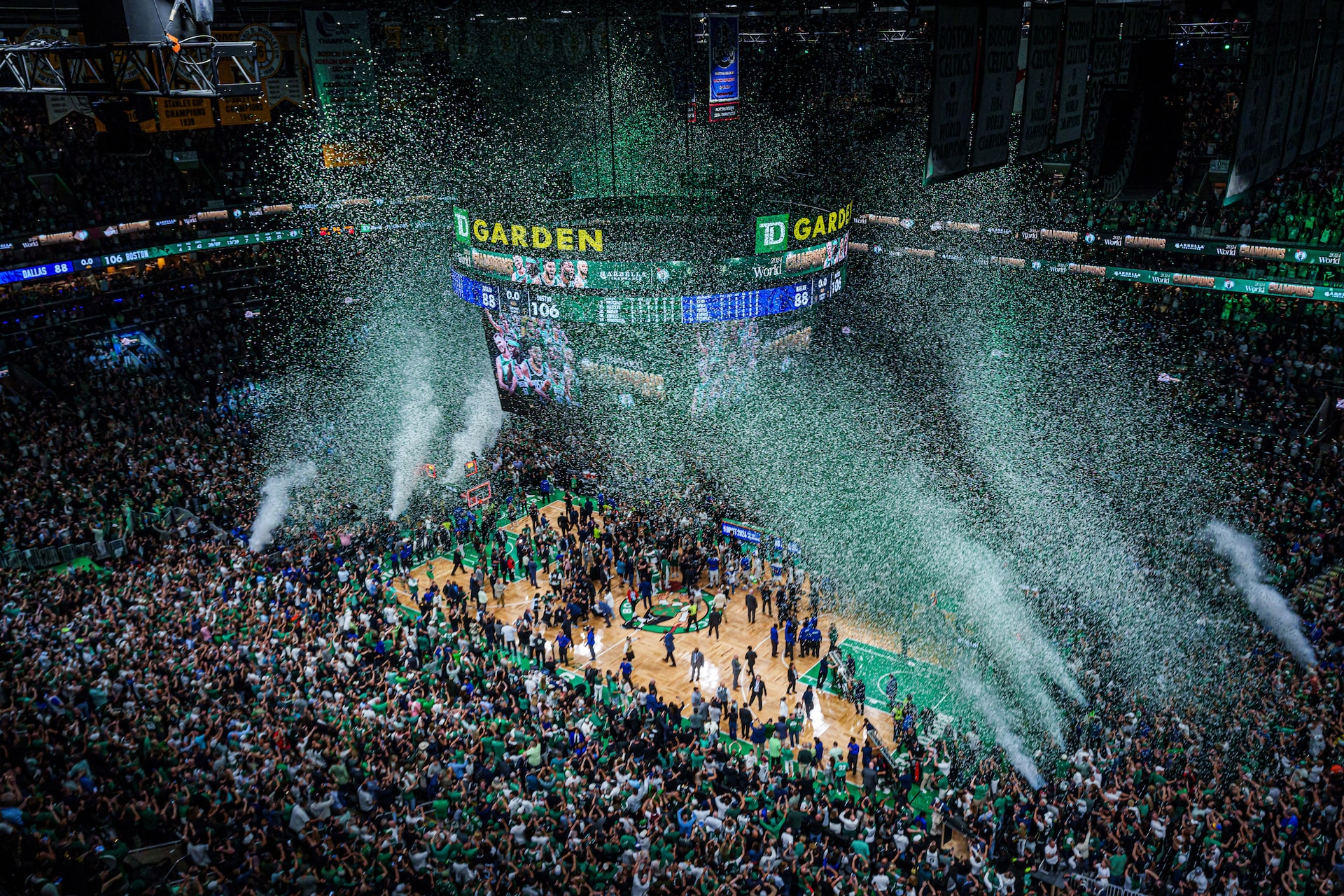 Boston Celtics celebrate NBA