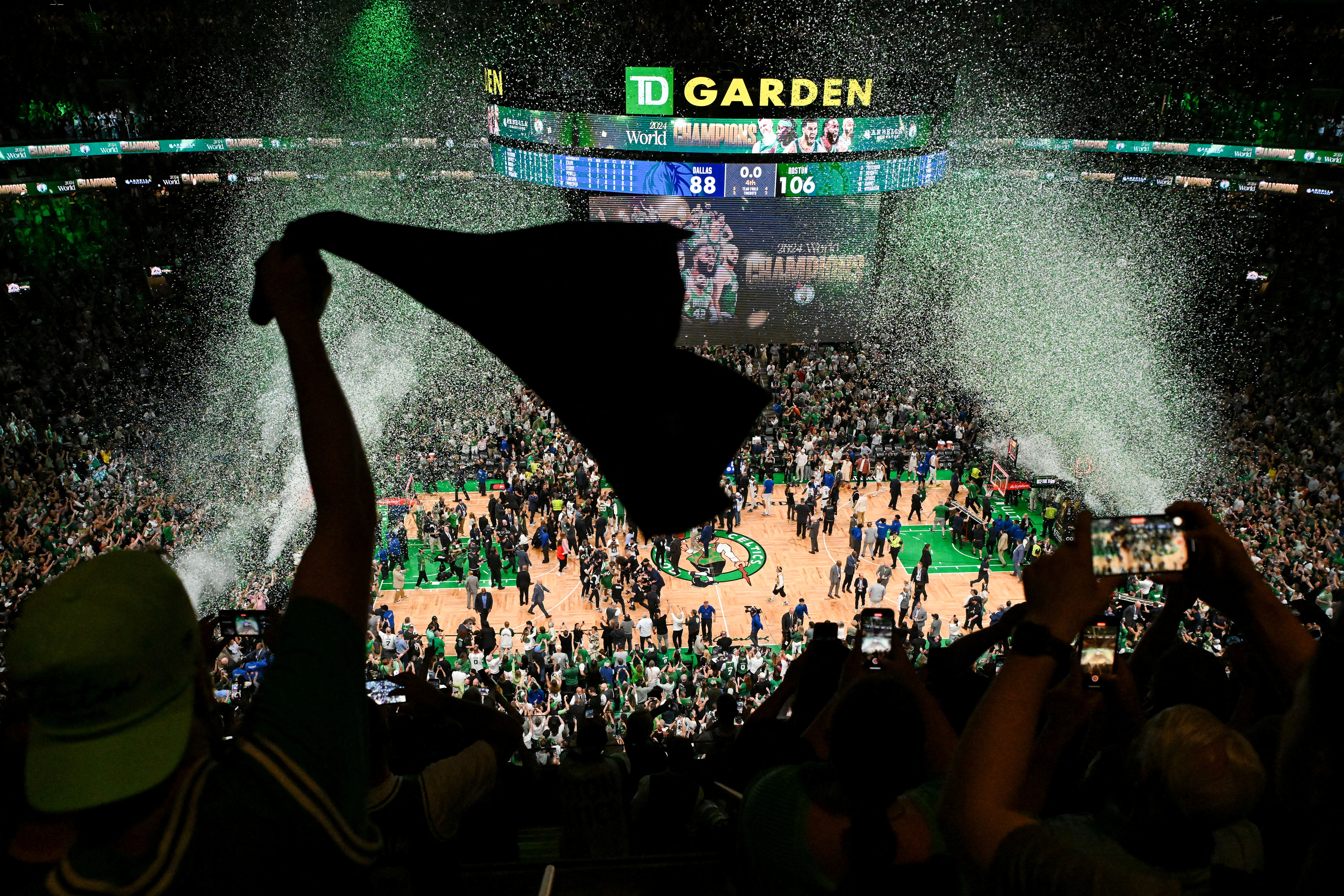 Boston Celtics celebrate NBA