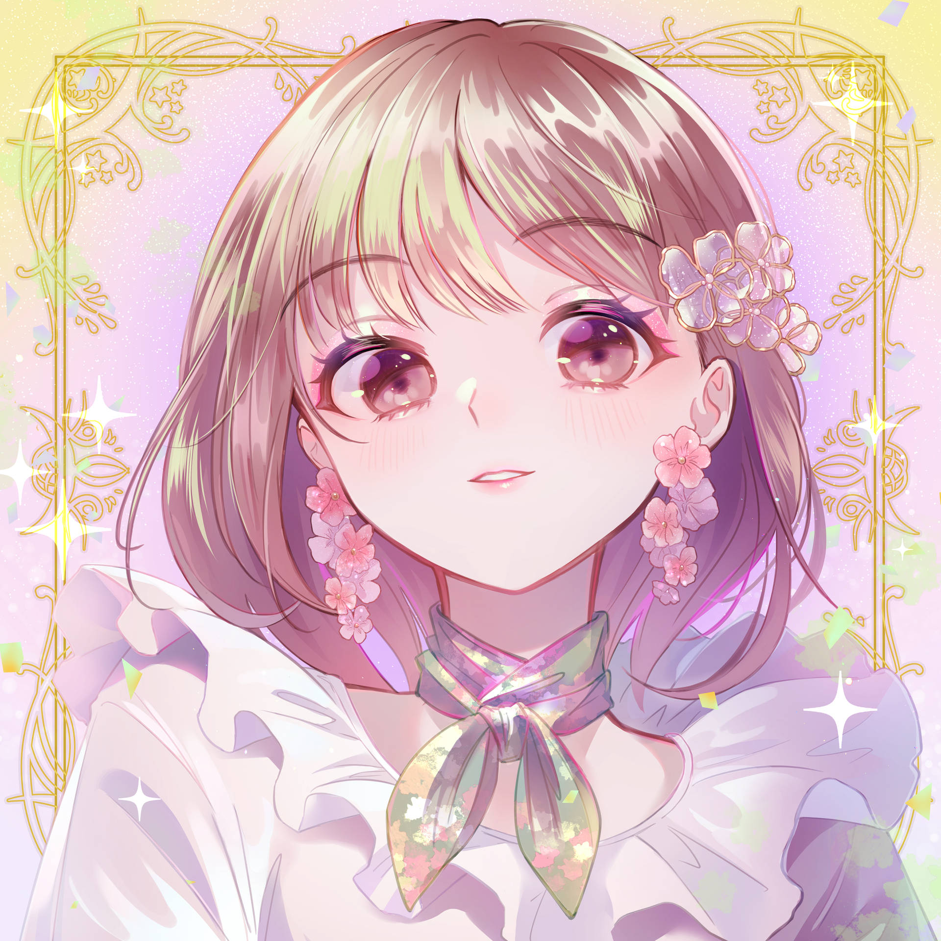 Download free Cute Anime Girl Pink