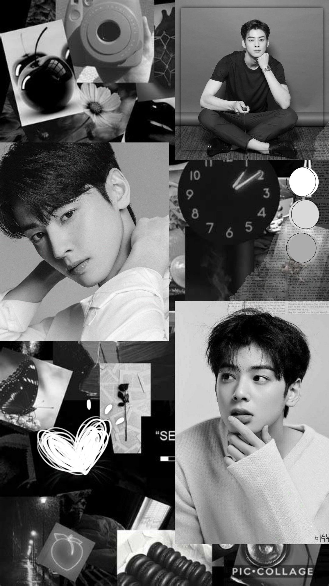 Eun Woo Wallpaper. Black and White