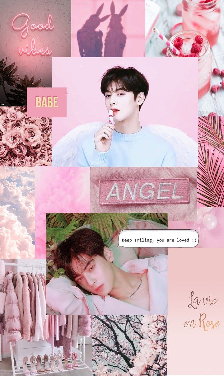 Cha Eun Woo Pink Aesthetic. Cha eun