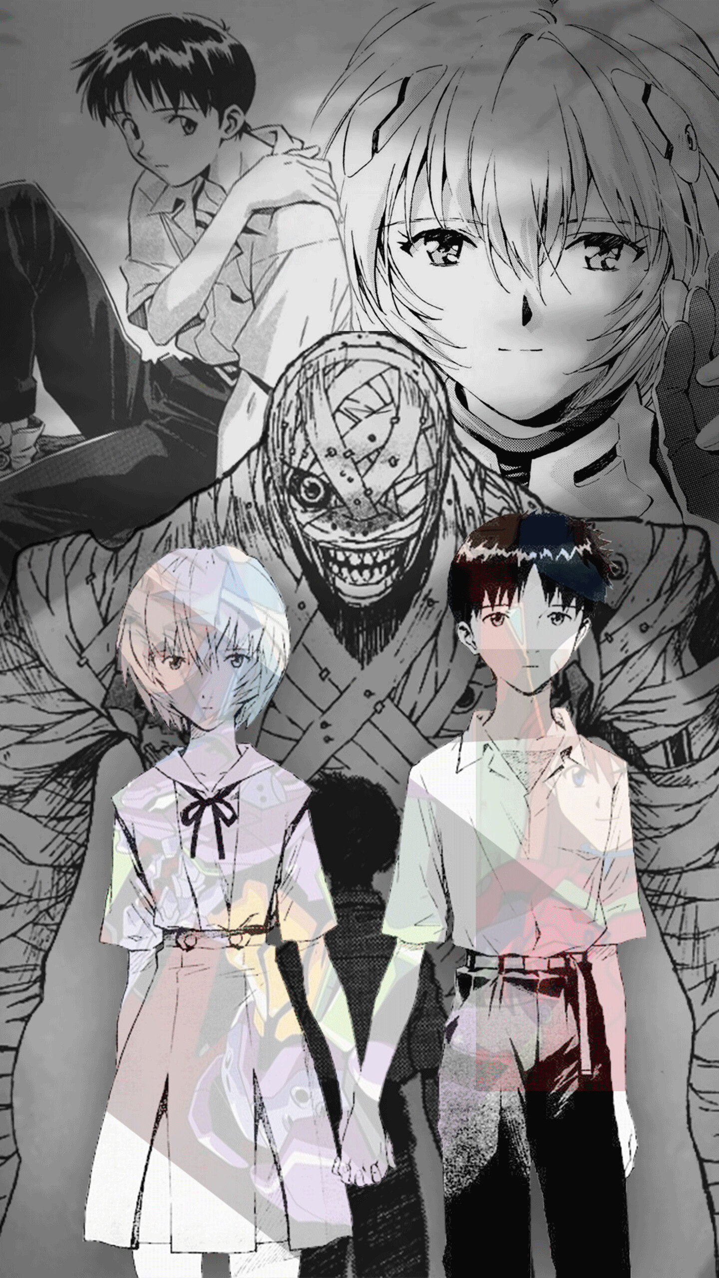 Rei and Shinji Wallpaper GIF