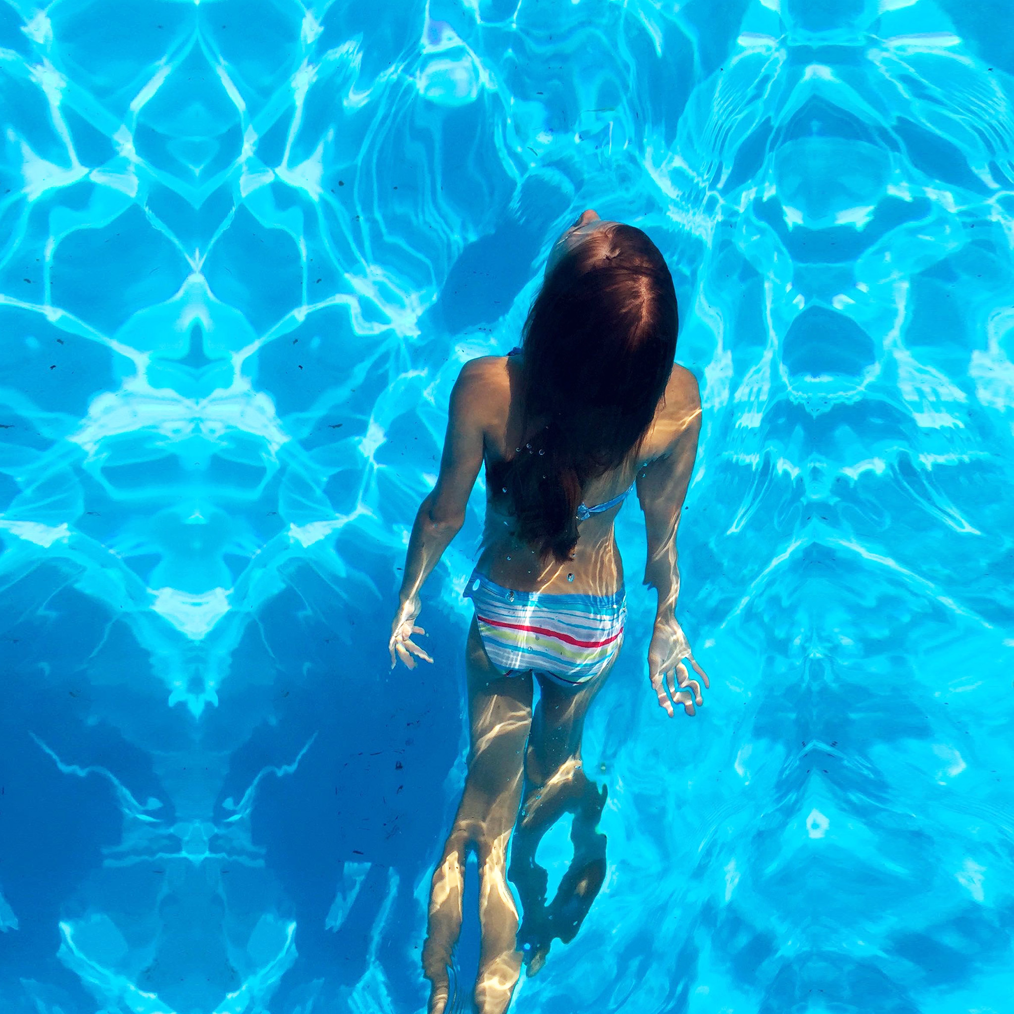 Swim Pool Girl Bikini Holiday Blue