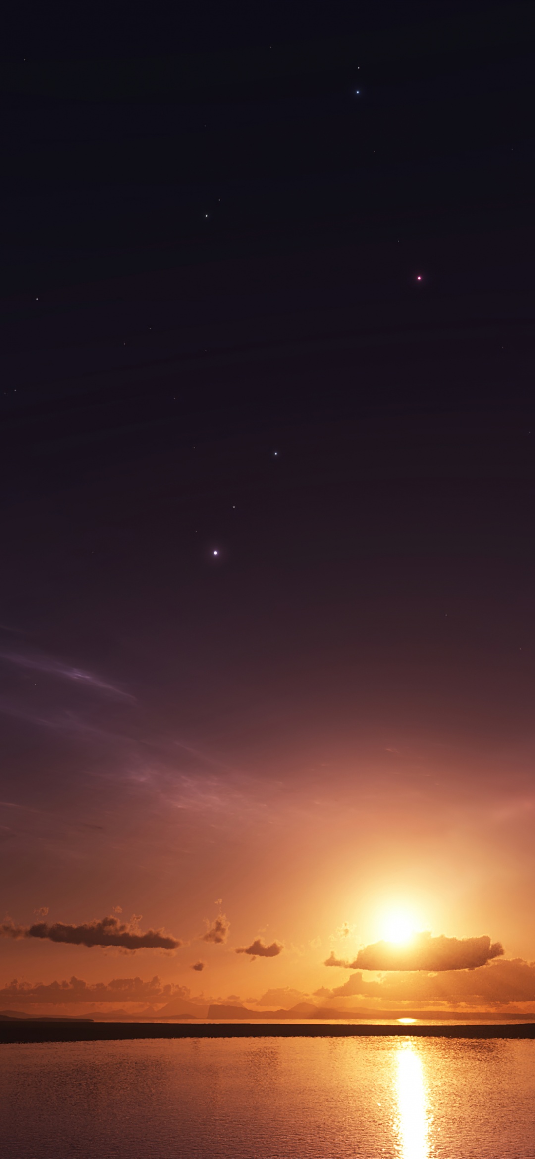 Peaceful Wallpaper 4K, Sunset, Dusk, Seascape, Horizon