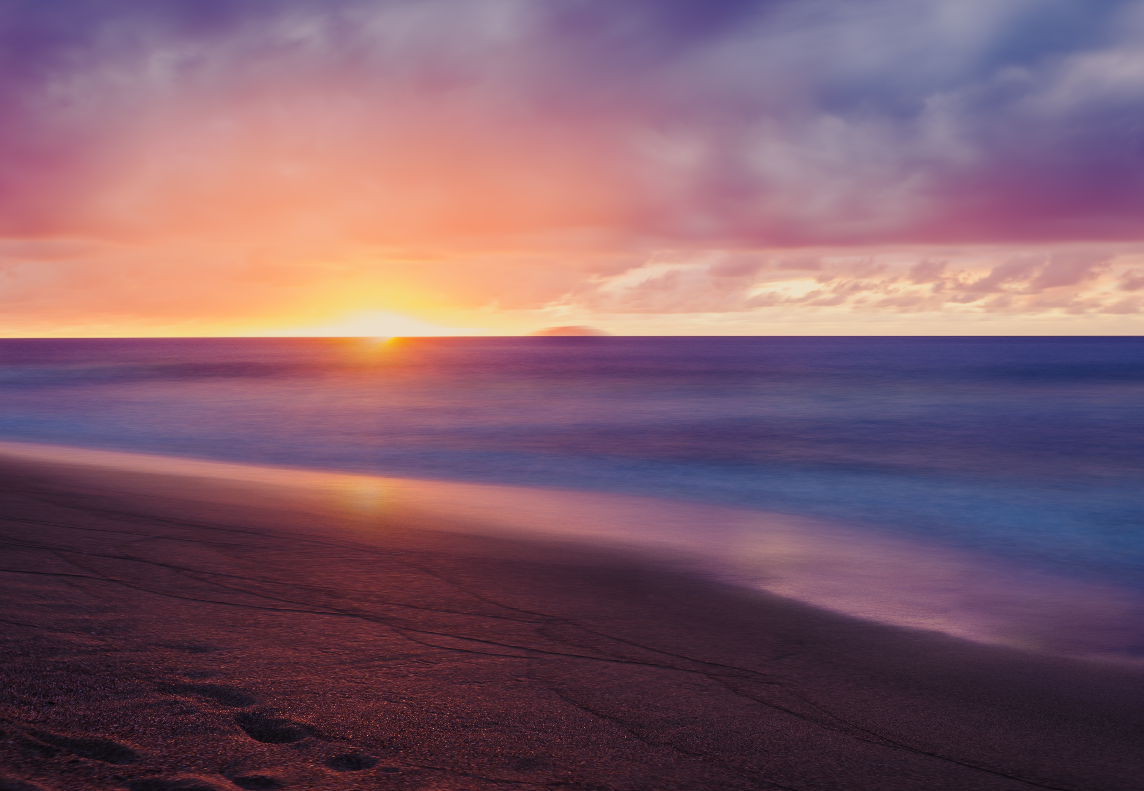Colorful Sunset Beach 4k Wallpaper, HD