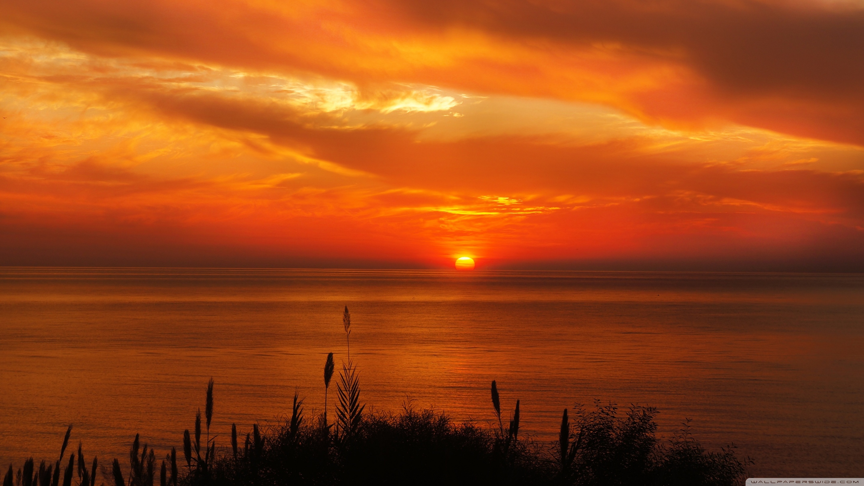 Beautiful Sea Sunset Ultra HD Desktop