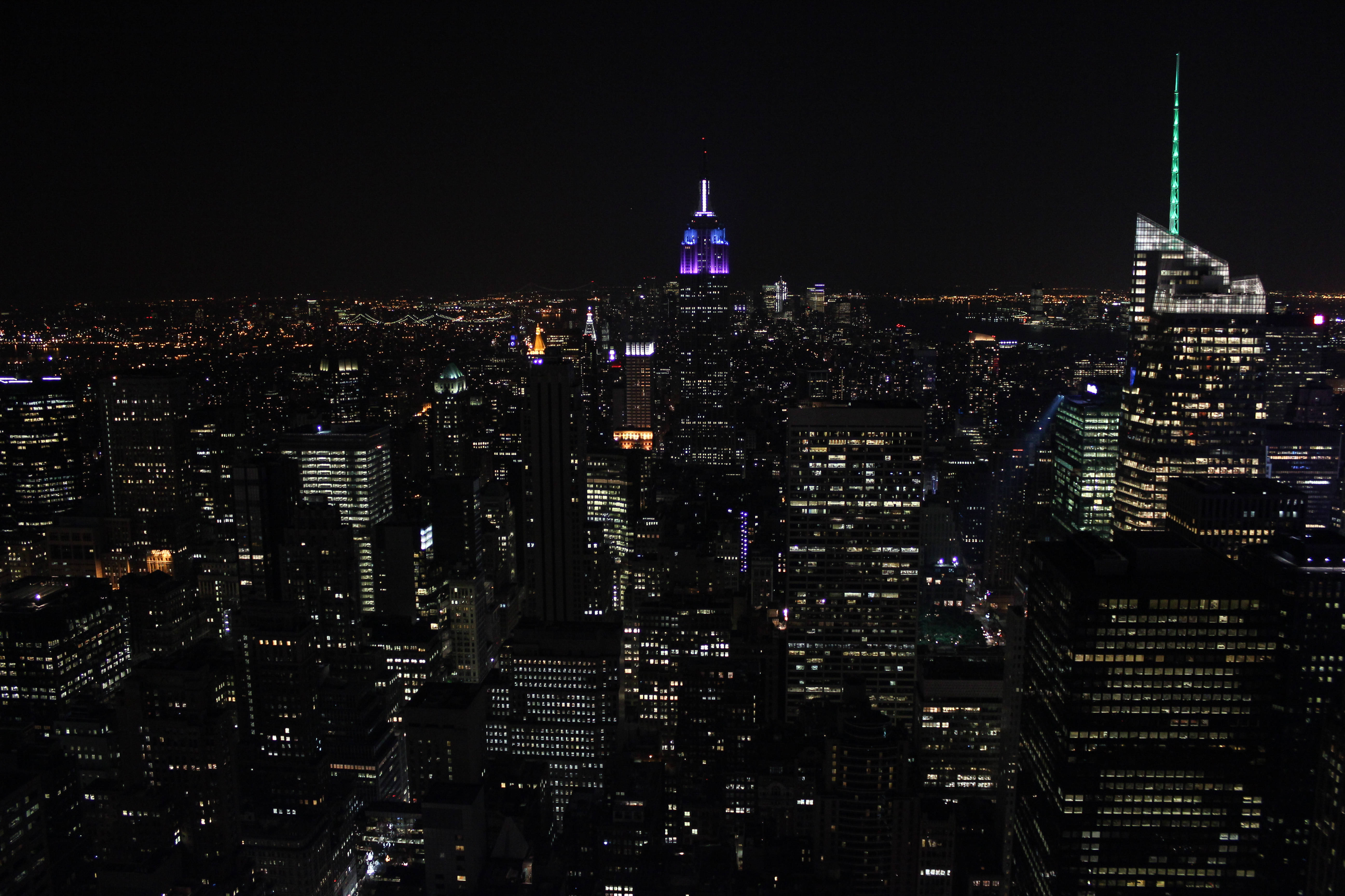 New York City Night Lights Background
